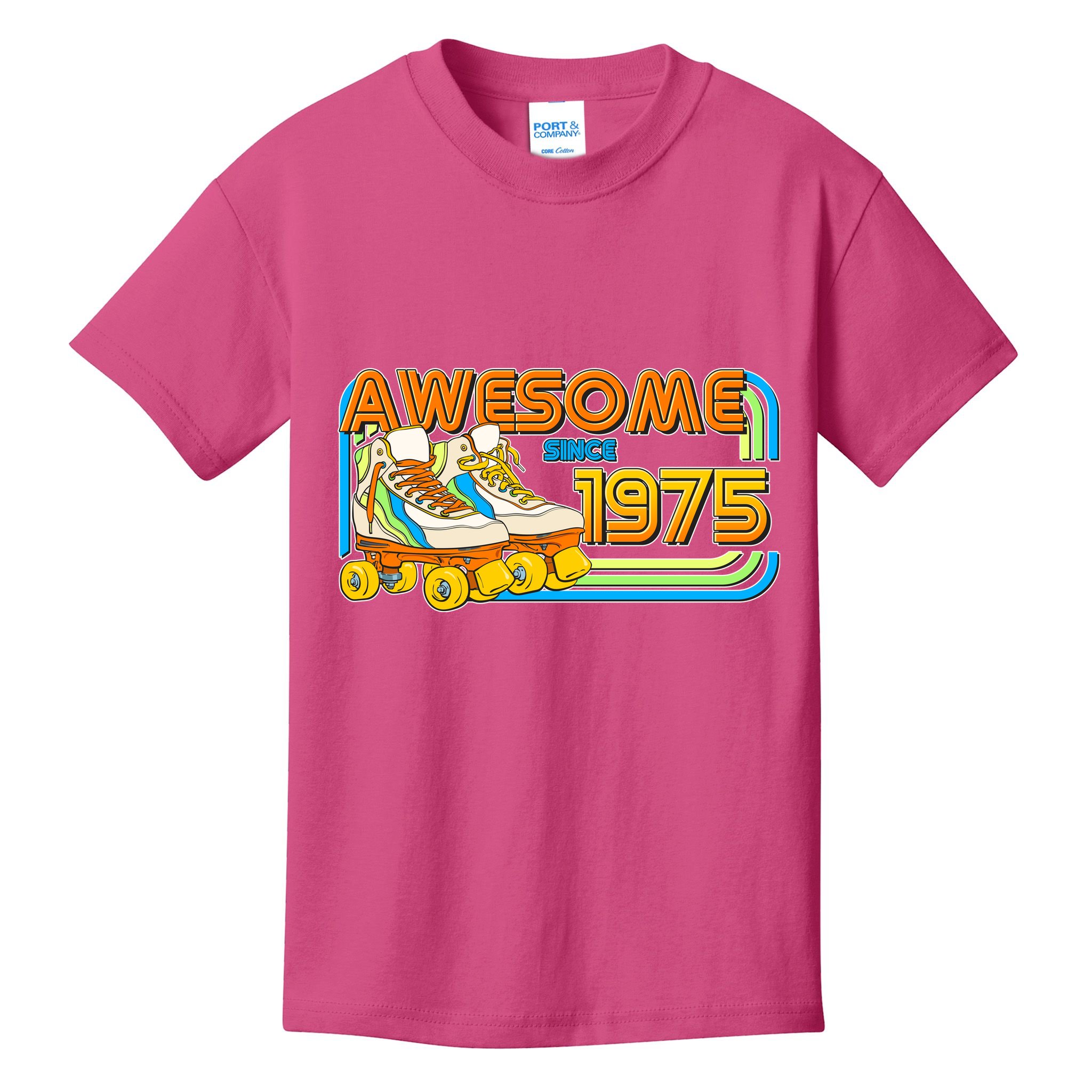 Retro Roller Skates Awesome Since 1975 50th Birthday Kids T-Shirt