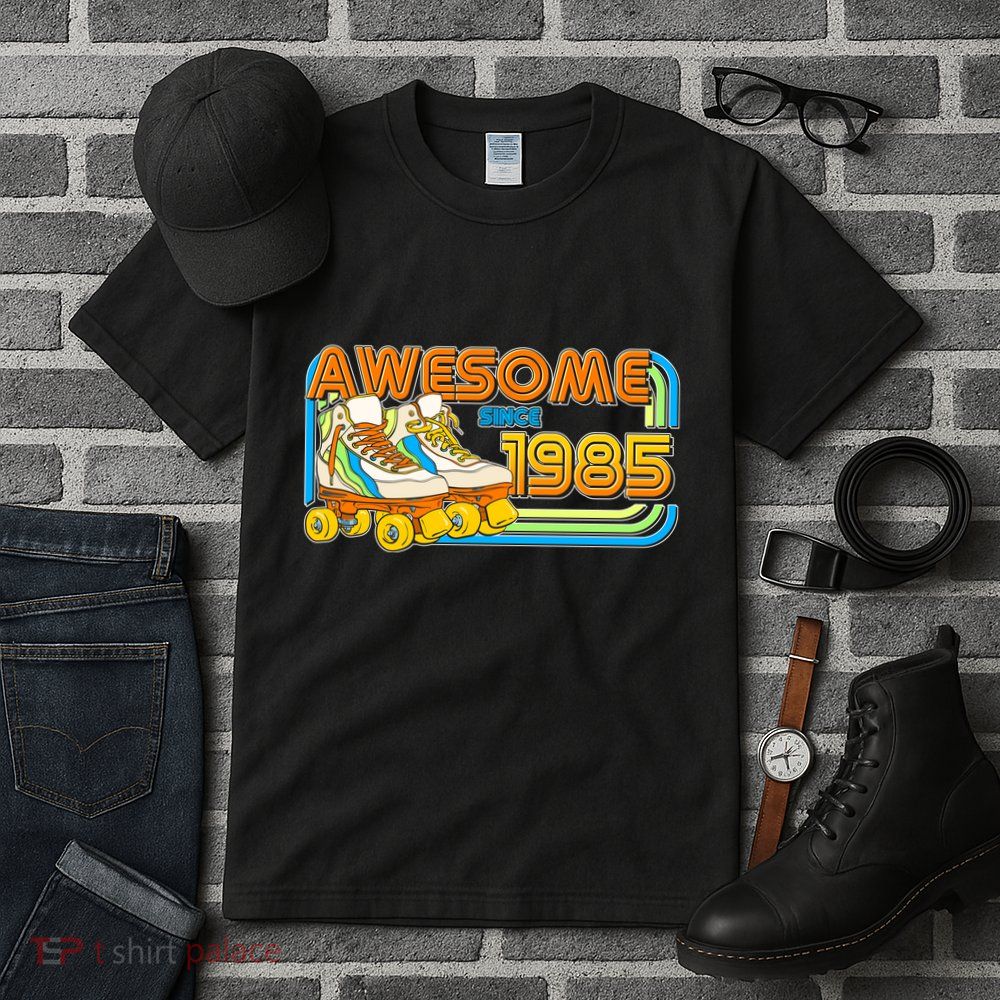 Retro Roller Skates Awesome Since 1985 40th Birthday Tall T-Shirt