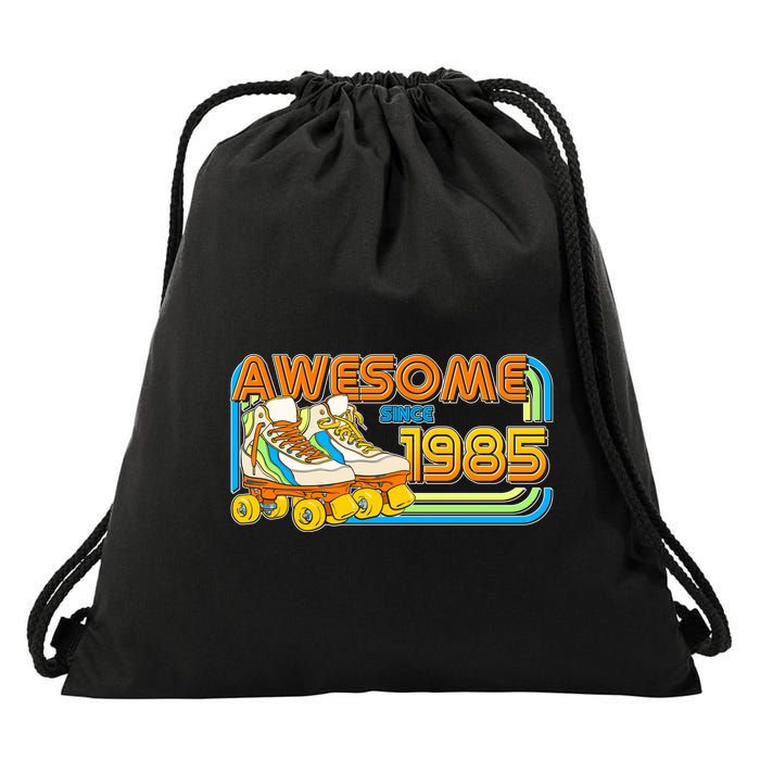 Retro Roller Skates Awesome Since 1985 40th Birthday Drawstring Bag
