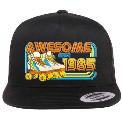 Retro Roller Skates Awesome Since 1985 40th Birthday Flatbill Hat