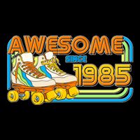 Retro Roller Skates Awesome Since 1985 40th Birthday Mesh Reversible Basketball Jersey Tank