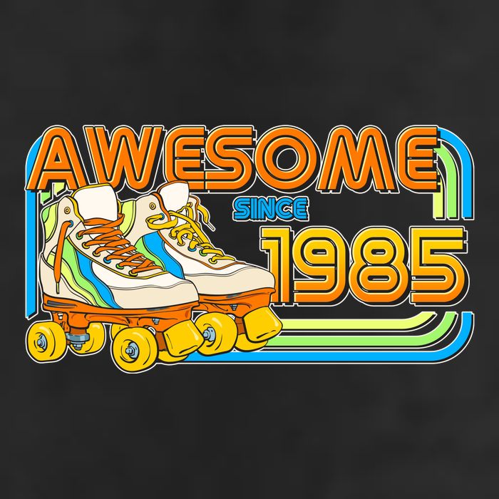 Retro Roller Skates Awesome Since 1985 40th Birthday 25L Jumbo Tote