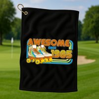Retro Roller Skates Awesome Since 1985 40th Birthday Golf Towel