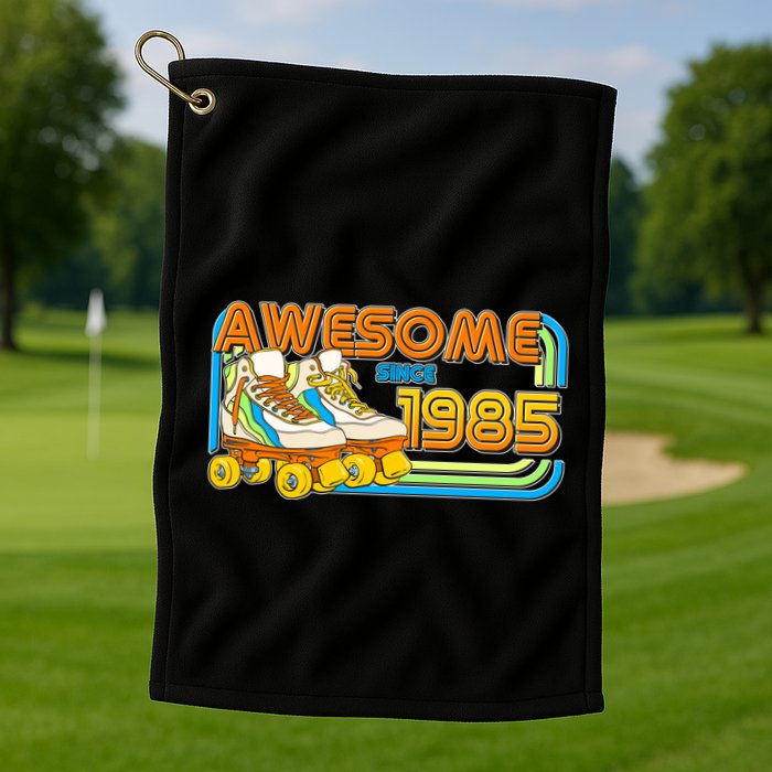 Retro Roller Skates Awesome Since 1985 40th Birthday Golf Towel