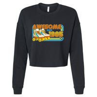 Retro Roller Skates Awesome Since 1985 40th Birthday Cropped Pullover Crew
