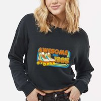 Retro Roller Skates Awesome Since 1985 40th Birthday Cropped Pullover Crew