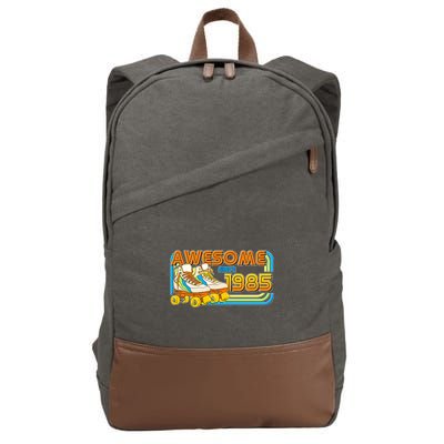 Retro Roller Skates Awesome Since 1985 40th Birthday Cotton Canvas Backpack