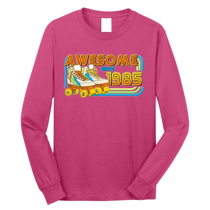 Retro Roller Skates Awesome Since 1985 40th Birthday Long Sleeve Shirt