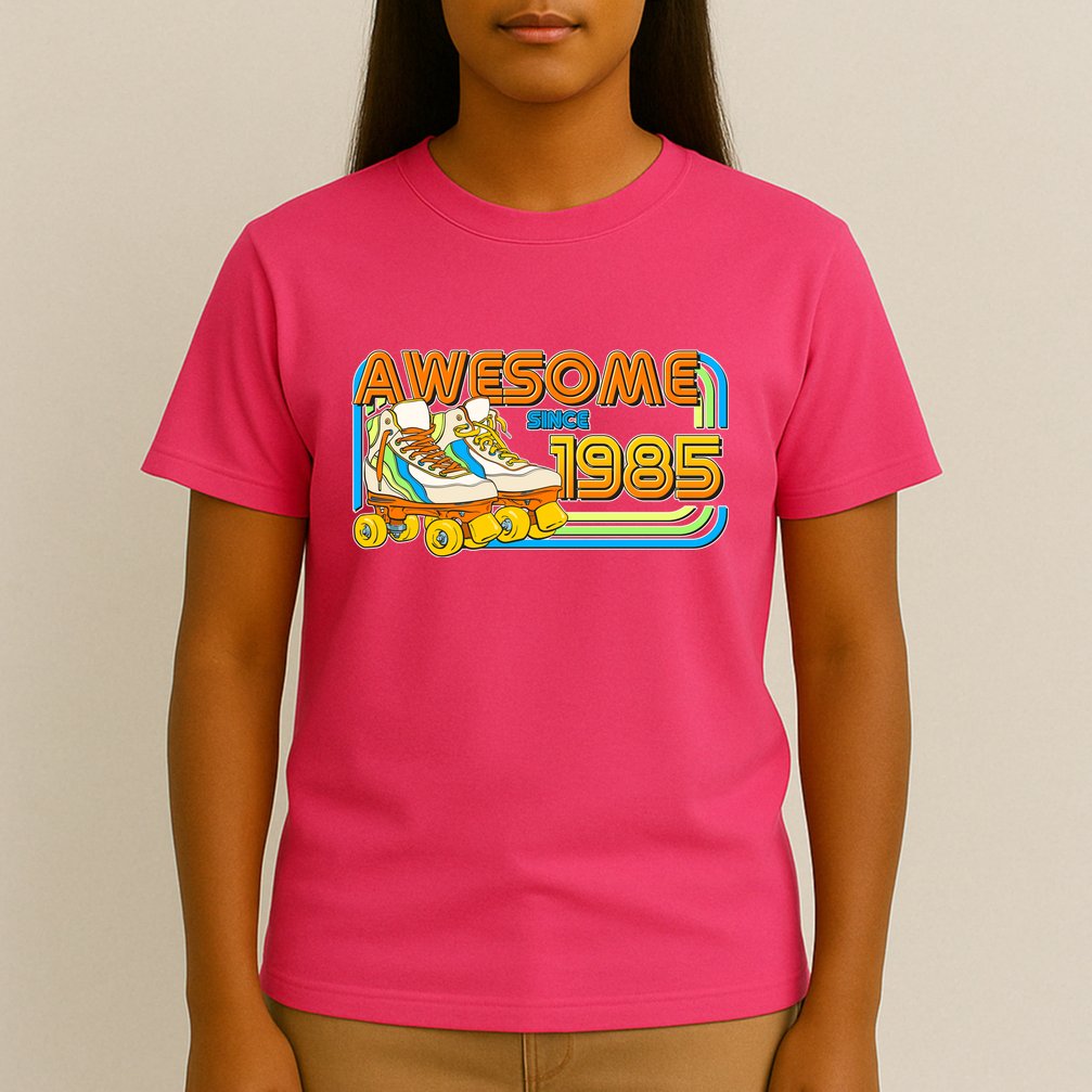 Retro Roller Skates Awesome Since 1985 40th Birthday T-Shirt