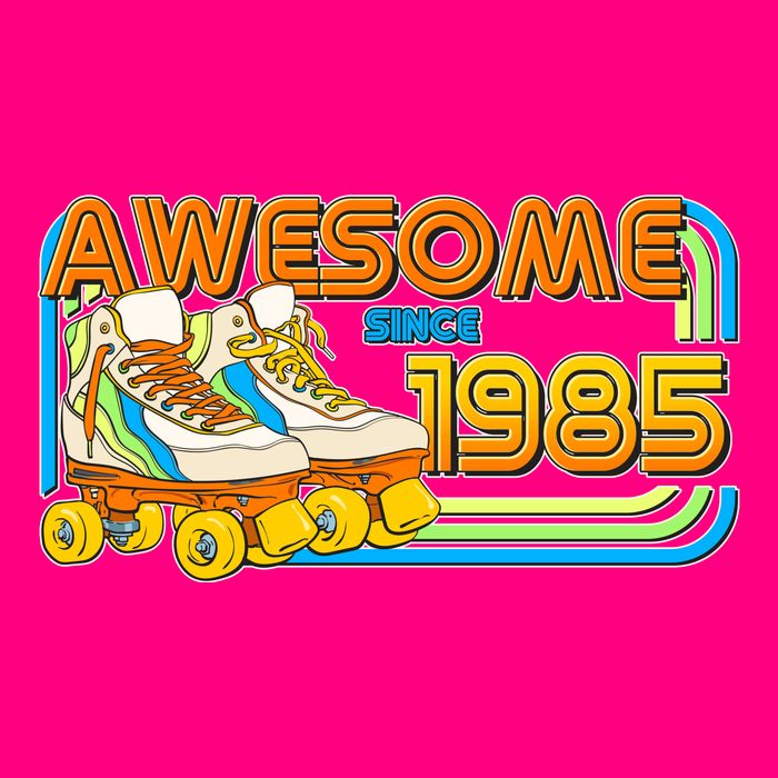 Retro Roller Skates Awesome Since 1985 40th Birthday 16 in Basic Backpack
