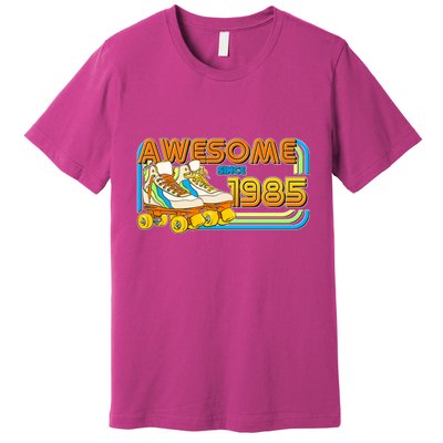 Retro Roller Skates Awesome Since 1985 40th Birthday Premium T-Shirt