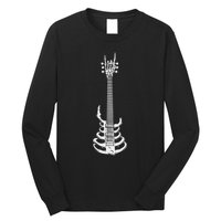 Rock & Roll Skeleton Guitar Music Lover Rockstar Long Sleeve Shirt