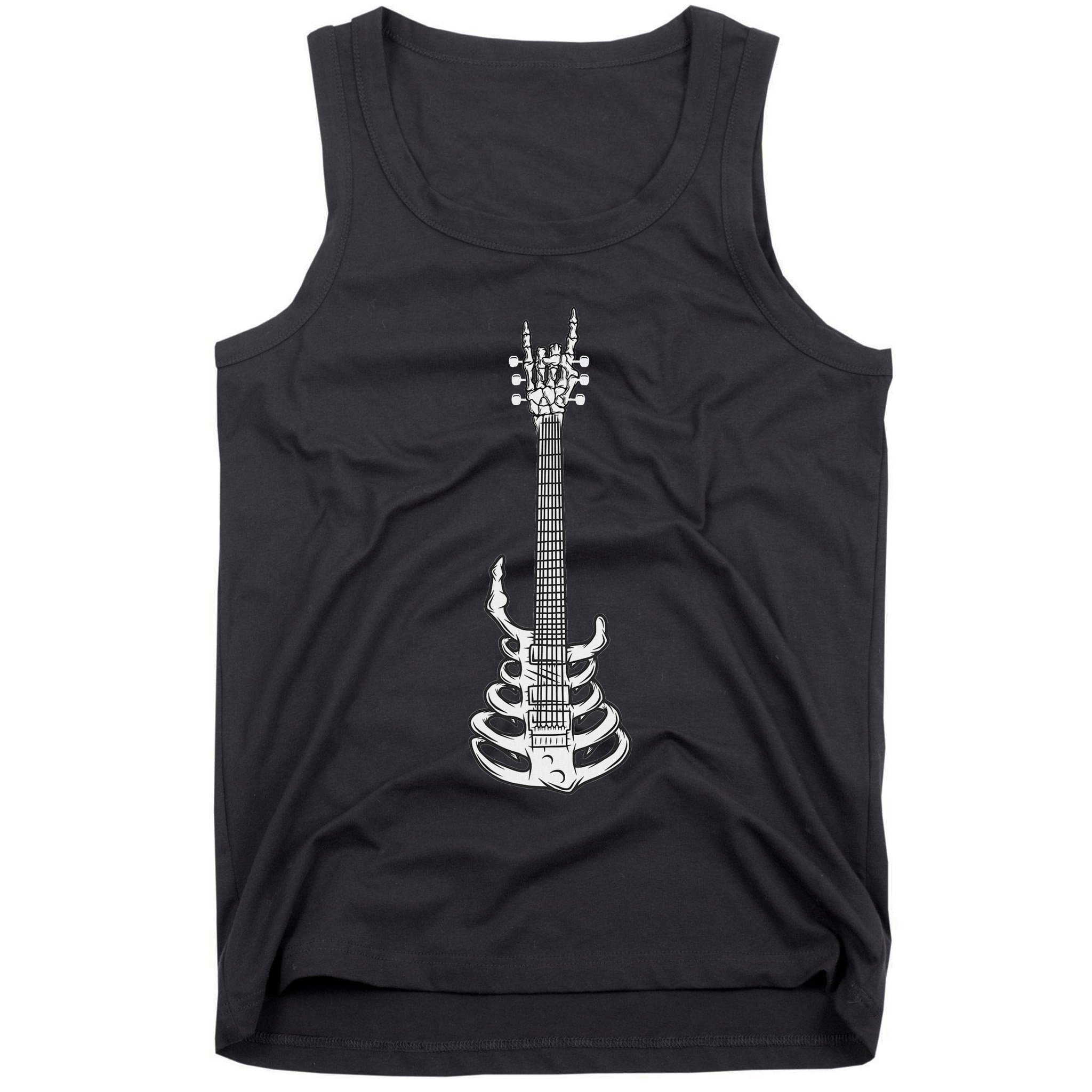 Rock & Roll Skeleton Guitar Music Lover Rockstar Tank Top