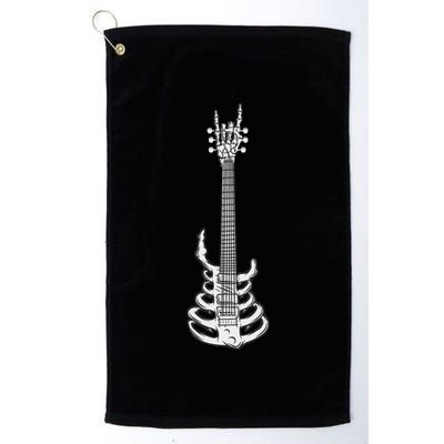 Rock & Roll Skeleton Guitar Music Lover Rockstar Golf Towel