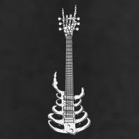 Rock & Roll Skeleton Guitar Music Lover Rockstar Golf Towel