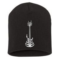 Rock & Roll Skeleton Guitar Music Lover Rockstar Short Acrylic Beanie