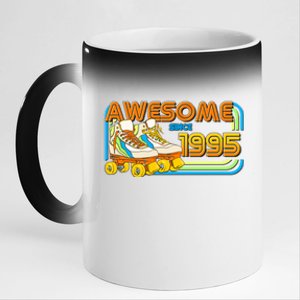 Retro Roller Skates Awesome Since 1995 30th Birthday 11oz Black Color Changing Mug