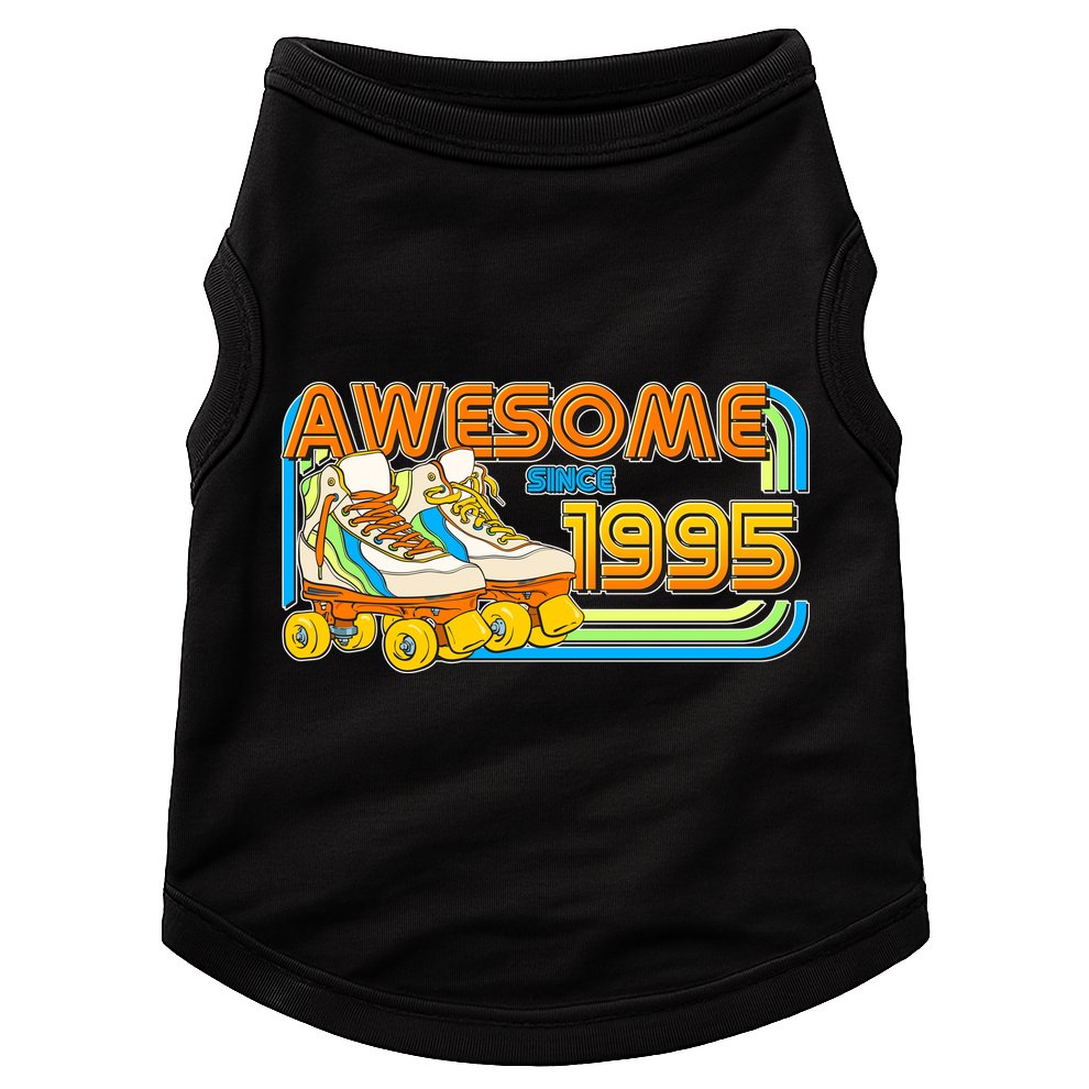 Retro Roller Skates Awesome Since 1995 30th Birthday Doggie Tank