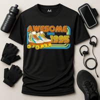 Retro Roller Skates Awesome Since 1995 30th Birthday Cooling Performance Crew T-Shirt