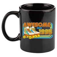 Retro Roller Skates Awesome Since 1995 30th Birthday 11oz C Handle Ceramic Mug