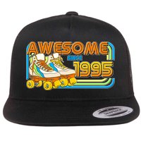Retro Roller Skates Awesome Since 1995 30th Birthday Flat Bill Trucker Hat