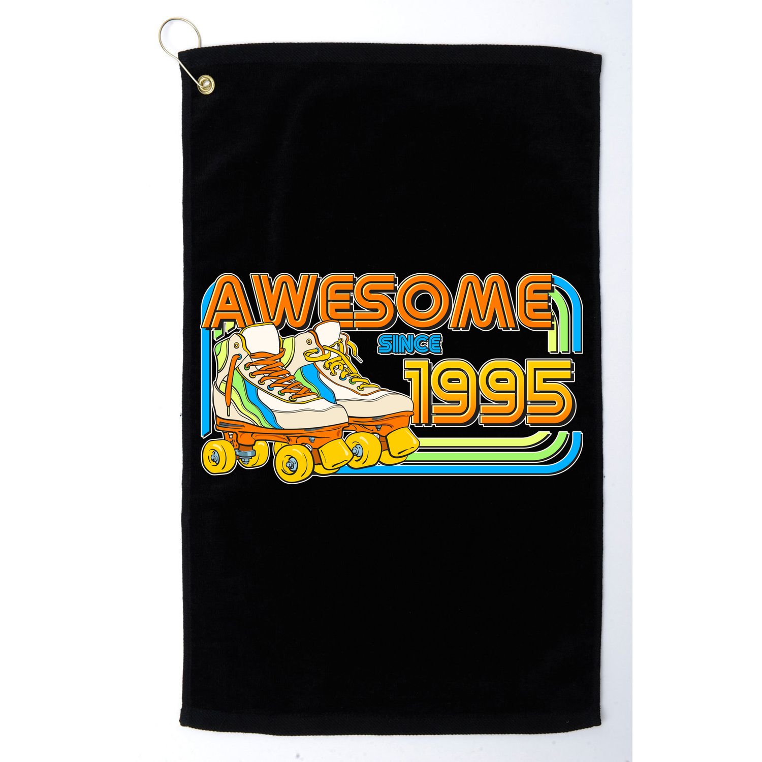 Retro Roller Skates Awesome Since 1995 30th Birthday Golf Towel