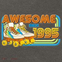 Retro Roller Skates Awesome Since 1995 30th Birthday Cotton Canvas Backpack