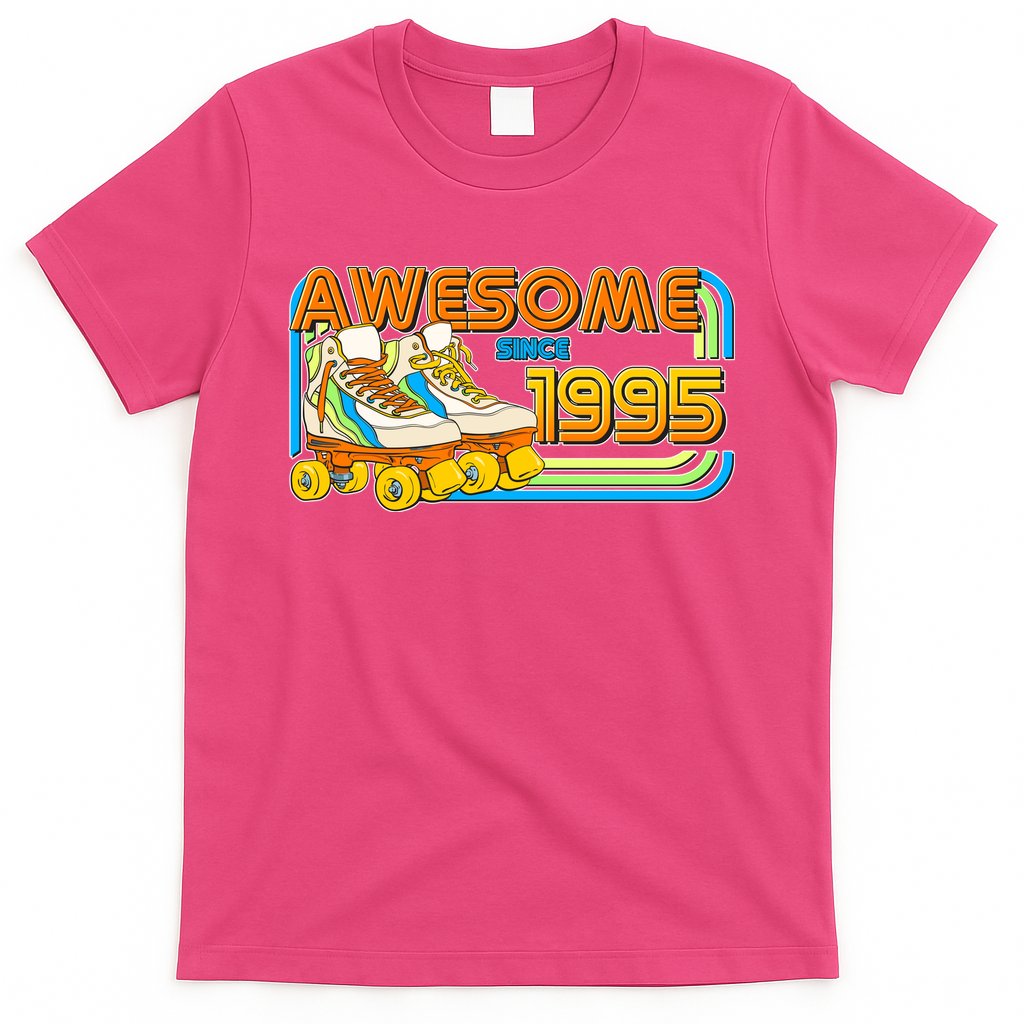 Retro Roller Skates Awesome Since 1995 30th Birthday T-Shirt