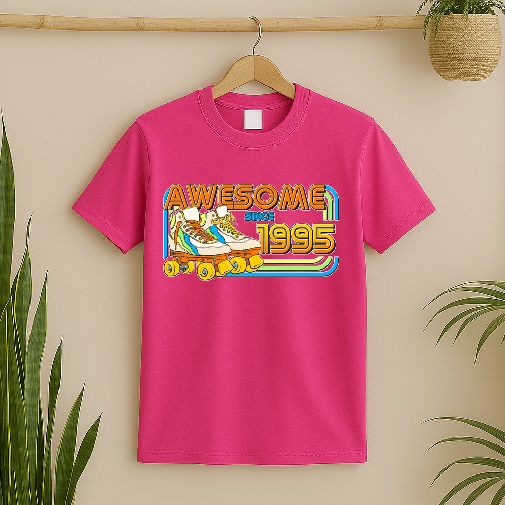 Retro Roller Skates Awesome Since 1995 30th Birthday T-Shirt