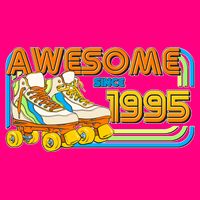 Retro Roller Skates Awesome Since 1995 30th Birthday 16 in Basic Backpack