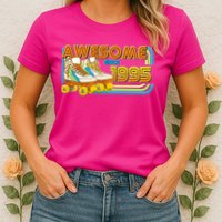 Retro Roller Skates Awesome Since 1995 30th Birthday Womens T-Shirt
