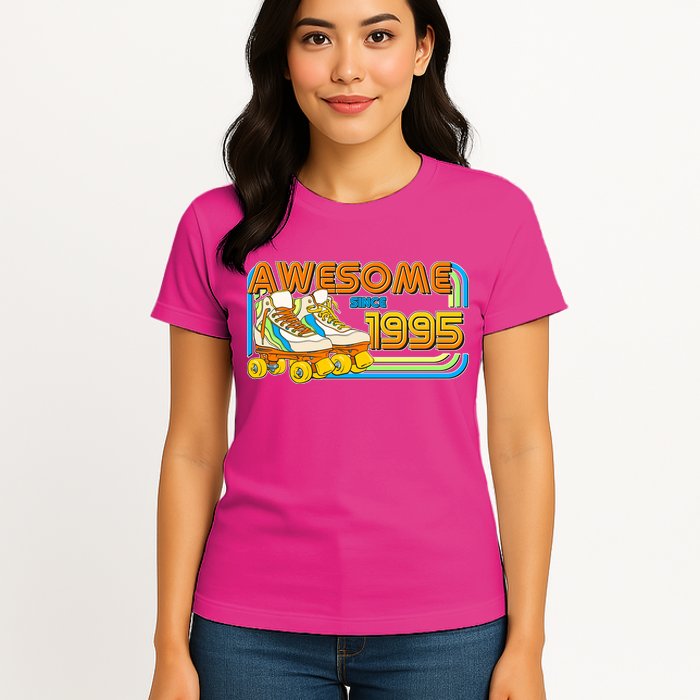 Retro Roller Skates Awesome Since 1995 30th Birthday Womens T-Shirt