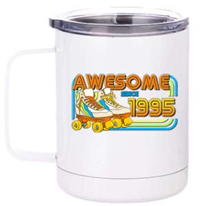 Retro Roller Skates Awesome Since 1995 30th Birthday 12 oz Stainless Steel Tumbler Cup