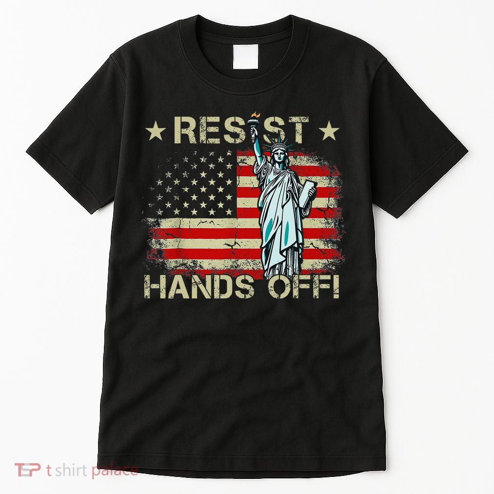 Resist Resistance Statue Of Liberty Hands Off Protest Retro Tall T-Shirt