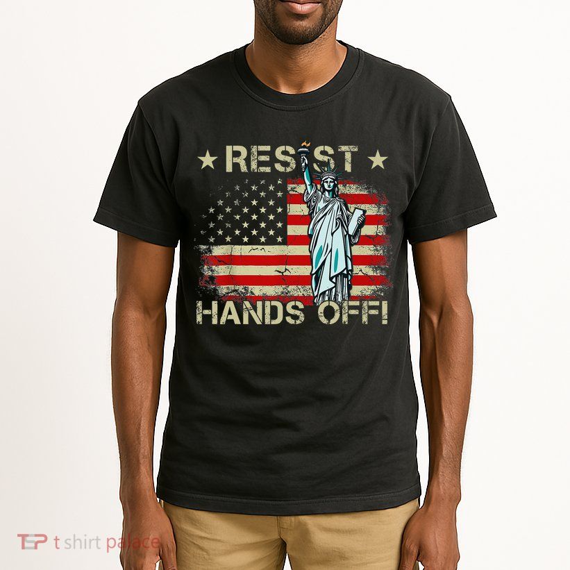 Resist Resistance Statue Of Liberty Hands Off Protest Retro Tall T-Shirt