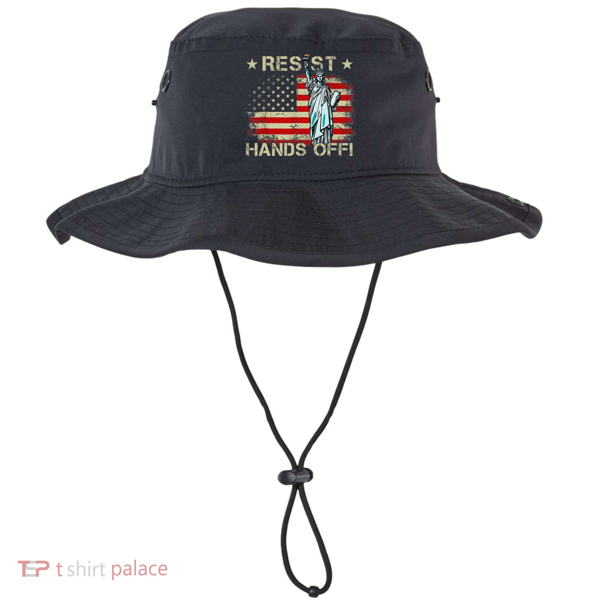 Resist Resistance Statue Of Liberty Hands Off Protest Retro Bucket Hat
