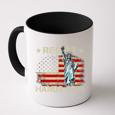 Resist Resistance Statue Of Liberty Hands Off Protest Retro Mug