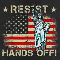 Resist Resistance Statue Of Liberty Hands Off Protest Retro Golf Towel