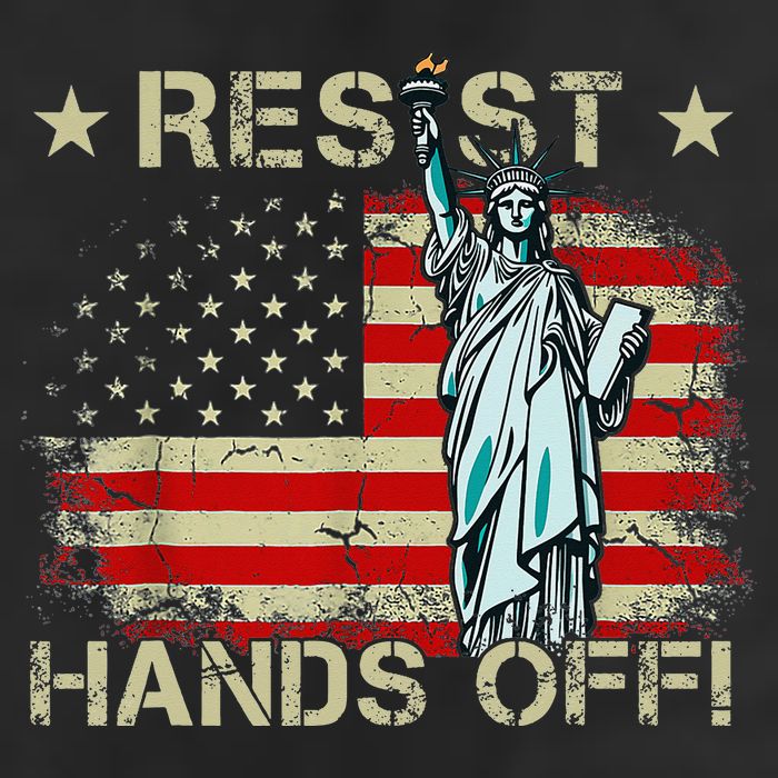 Resist Resistance Statue Of Liberty Hands Off Protest Retro Golf Towel