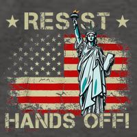 Resist Resistance Statue Of Liberty Hands Off Protest Retro Vector Backpack