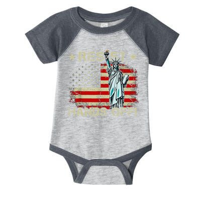Resist Resistance Statue Of Liberty Hands Off Protest Retro Infant Baby Jersey Bodysuit