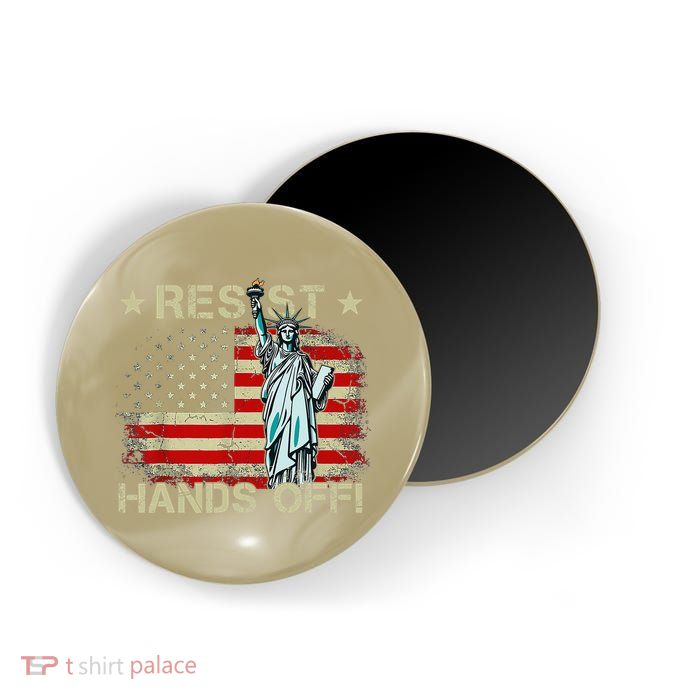 Resist Resistance Statue Of Liberty Hands Off Protest Retro Magnet