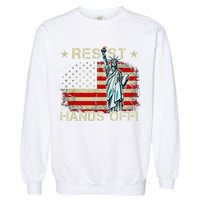 Resist Resistance Statue Of Liberty Hands Off Protest Retro Garment-Dyed Sweatshirt