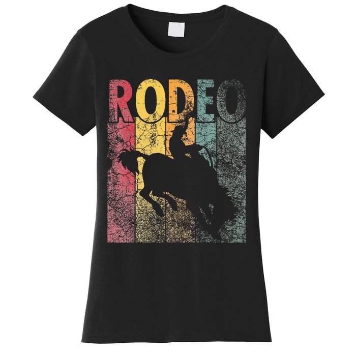 Rodeo Retro Style Cow Horse Riding Vintage Women's T-Shirt