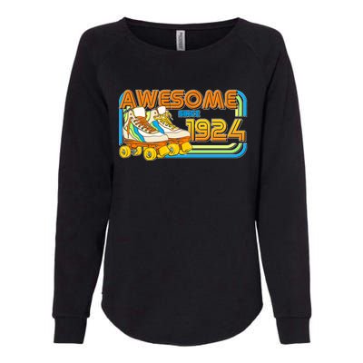 Retro Roller Skates Awesome Since 1924 100th Birthday Womens California Wash Sweatshirt