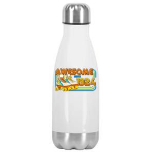 Retro Roller Skates Awesome Since 1924 100th Birthday Stainless Steel Insulated Water Bottle