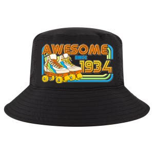 Retro Roller Skates Awesome Since 1934 90th Birthday Cool Comfort Performance Bucket Hat