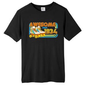 Retro Roller Skates Awesome Since 1934 90th Birthday Tall Fusion ChromaSoft Performance T-Shirt