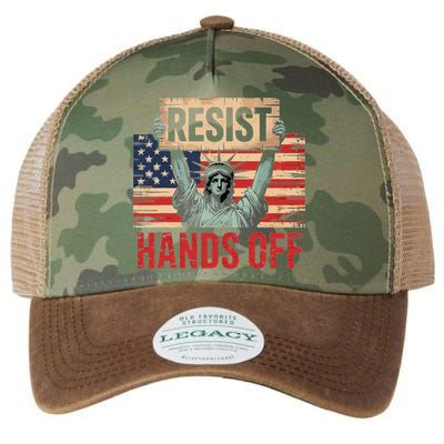 Resist Resistance Statue Of Liberty Hands Off Protest Legacy Tie Dye Trucker Hat