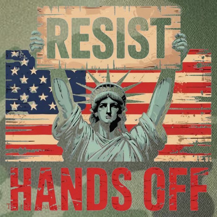Resist Resistance Statue Of Liberty Hands Off Protest Legacy Tie Dye Trucker Hat